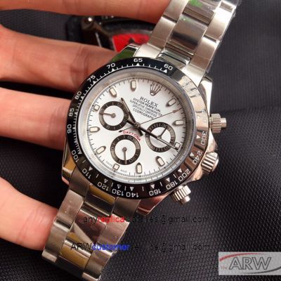 Replica Rolex Daytona Black Ceramic Bezel 40mm Mens Watch